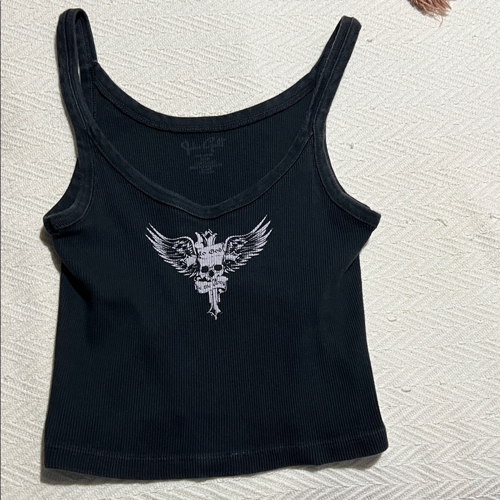 Black Skull Graphic Tank Top, Women’s
